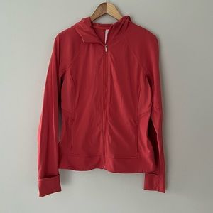 Lululemon Orangey Red Zip Up Jacket SZ 10